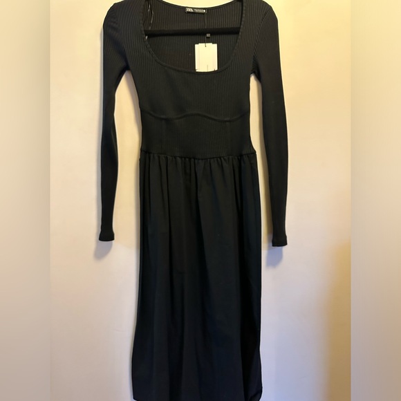 NWT Zara Ribbed top, cotton bottom dress - Picture 6 of 9